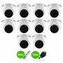 Kit 10 Câmeras Intelbras Vhd 1220 D G7 Dome Full Hd Com Visão Noturna De 20m Multi Hd + Conectores