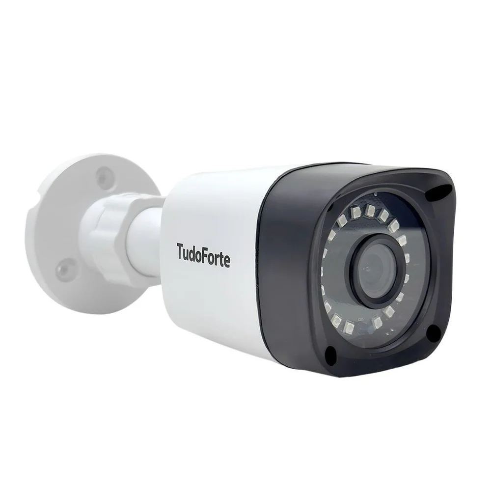 Kit 12 Câmeras Tudoforte Tf2020b Full Hd Visão Noturna 20m Ip66 + Dvr Intelbras Mhdx 3116c 16 Canais
