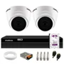 Kit 2 Câmeras Intelbras Vhd 1120 Dome G7 Hd 720p Visão Noturna 20m + Dvr Mhdx 1304 4 Canais + Hd 1TB
