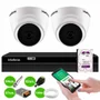 Kit 2 Câmeras Intelbras Vhd 1120 Dome G7 Hd 720p Visão Noturna 20m + Dvr Mhdx 1304 4 Canais + Hd 1TB