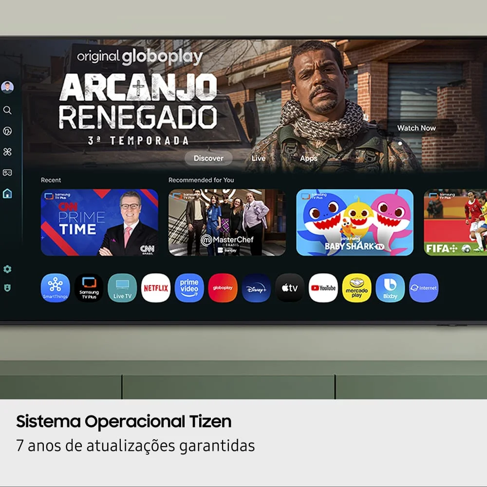 Samsung Smart TV 65" Crystal UHD 4K U8600F 2025, Xbox Cloud Gaming, Canais Gratuitos, Alexa