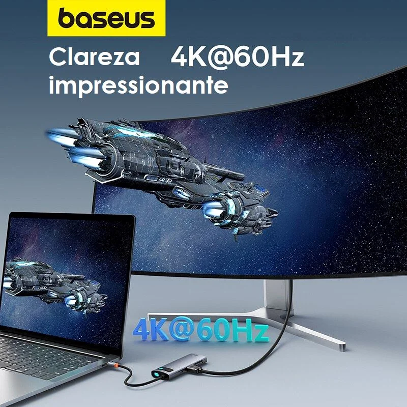 Hub Usb-c Baseus 7 Em 1 Dockstation HDMI 4k Thunderbolt. em Campinas - foto 4