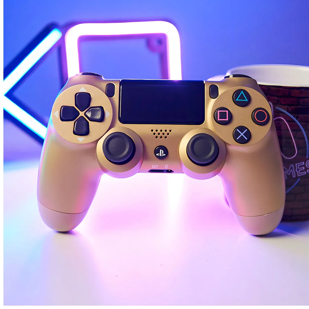 Controle Compatípavel Com Ps4 Dualshock 4 Joystick Sem Fio Bluetooth Dourado Controle Compatípavel Com Ps4 Dualshock 4 Joystick Sem Fio Bluetooth Dourado