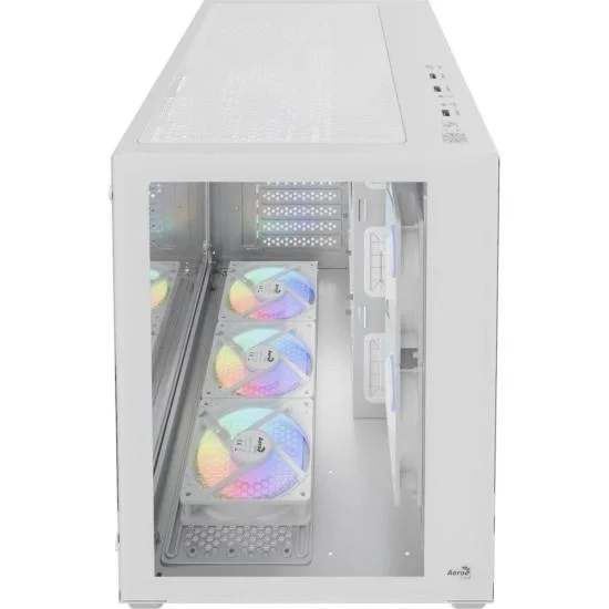 Gabinete Gamer Aerocool Dryft Branco Com 6 Fans ARGB Lateral Vidro [f002]