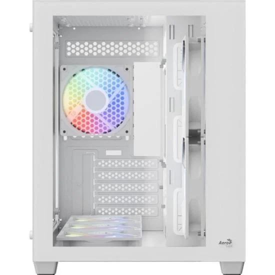 Gabinete Gamer Aerocool Dryft Branco Com 6 Fans ARGB Lateral Vidro [f002]
