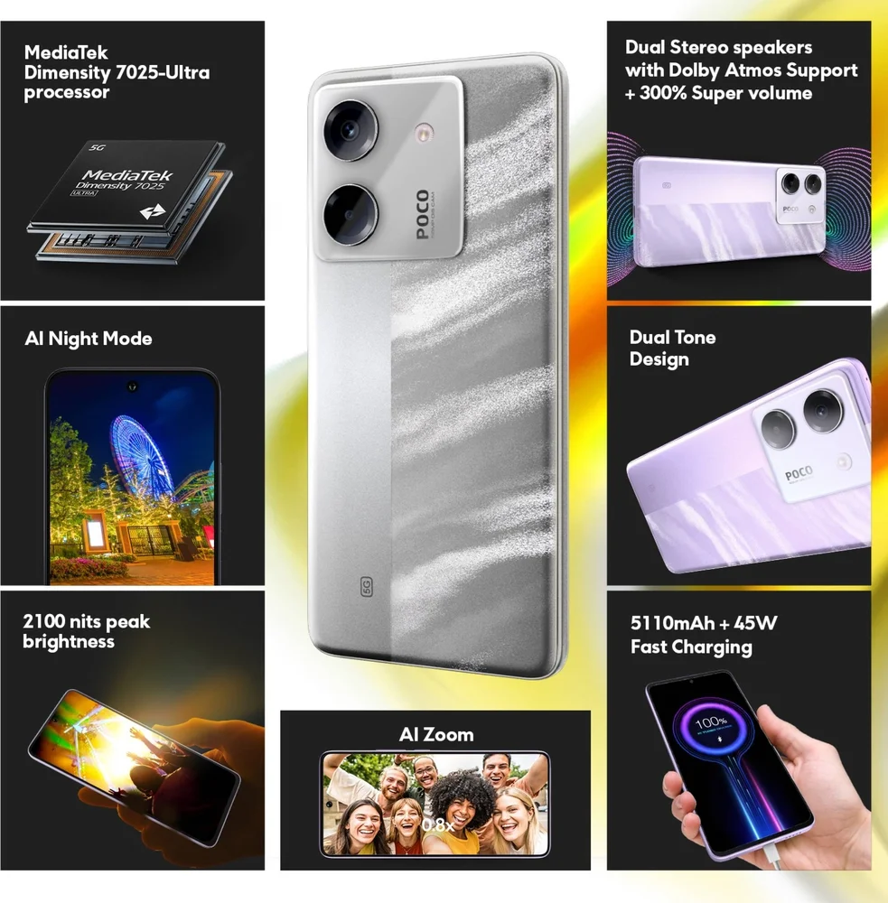 Smartphone Xiaomi Poco M7 Pro 5g Nfc Dual Sim De 256gb 12GB Ram De 6.67" 50+2mp 20mp - Roxo (global)