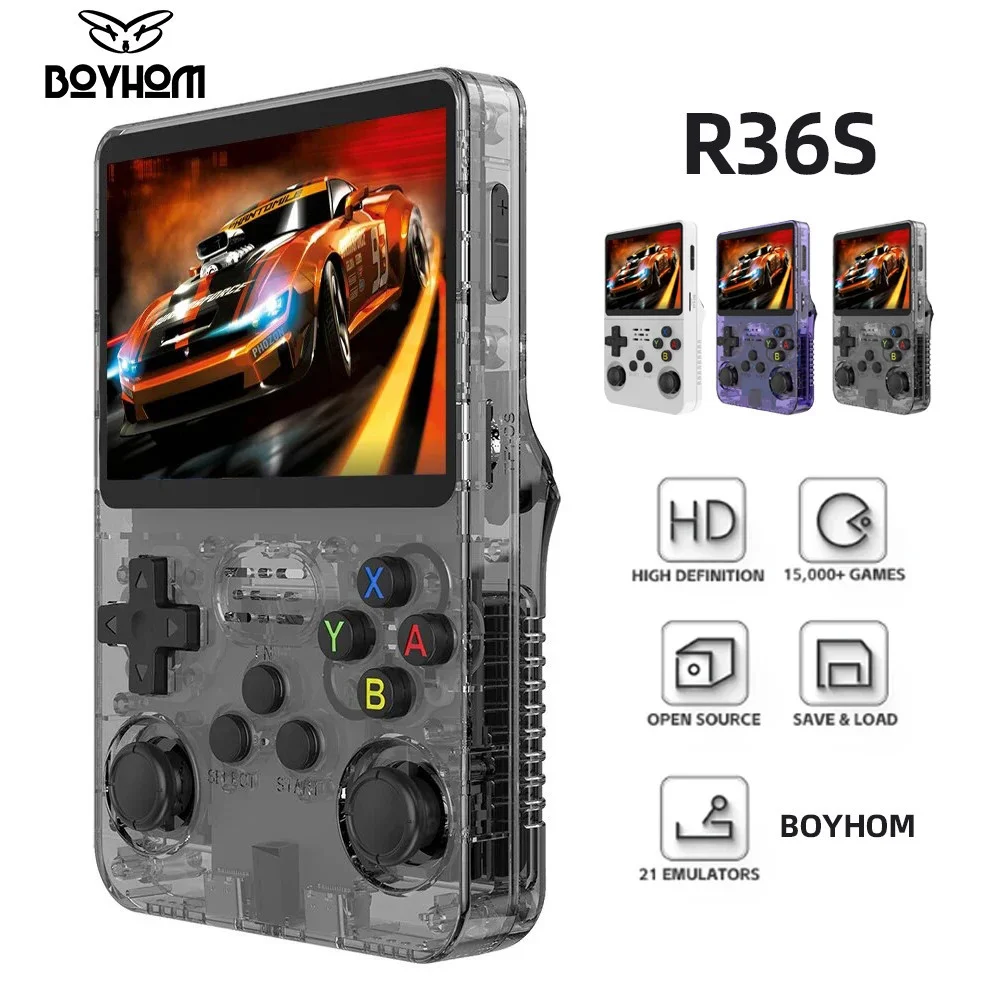 Vídeo Game Console Portátil Retrô R36s Tela 3.5pol 64gb