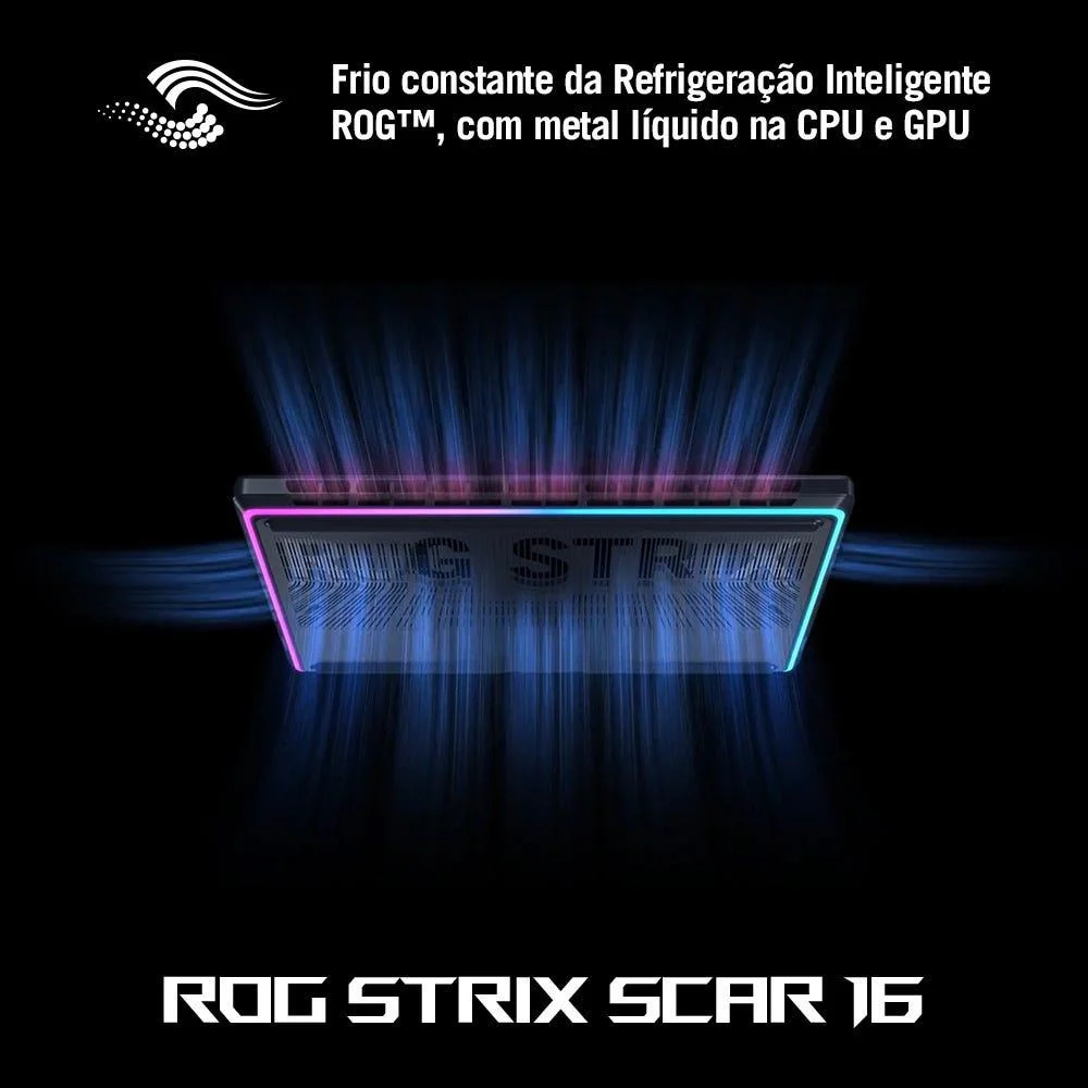 Notebook Gamer Rog Strix Scar G16 G635lr Nvidia RTX5070 Ti Intel Core Ultra 9 275hx 32gb Ram 1TB SSD WINDOWS 11 Tela 16"" 240hz Fhd Black - Rw014w - view 3