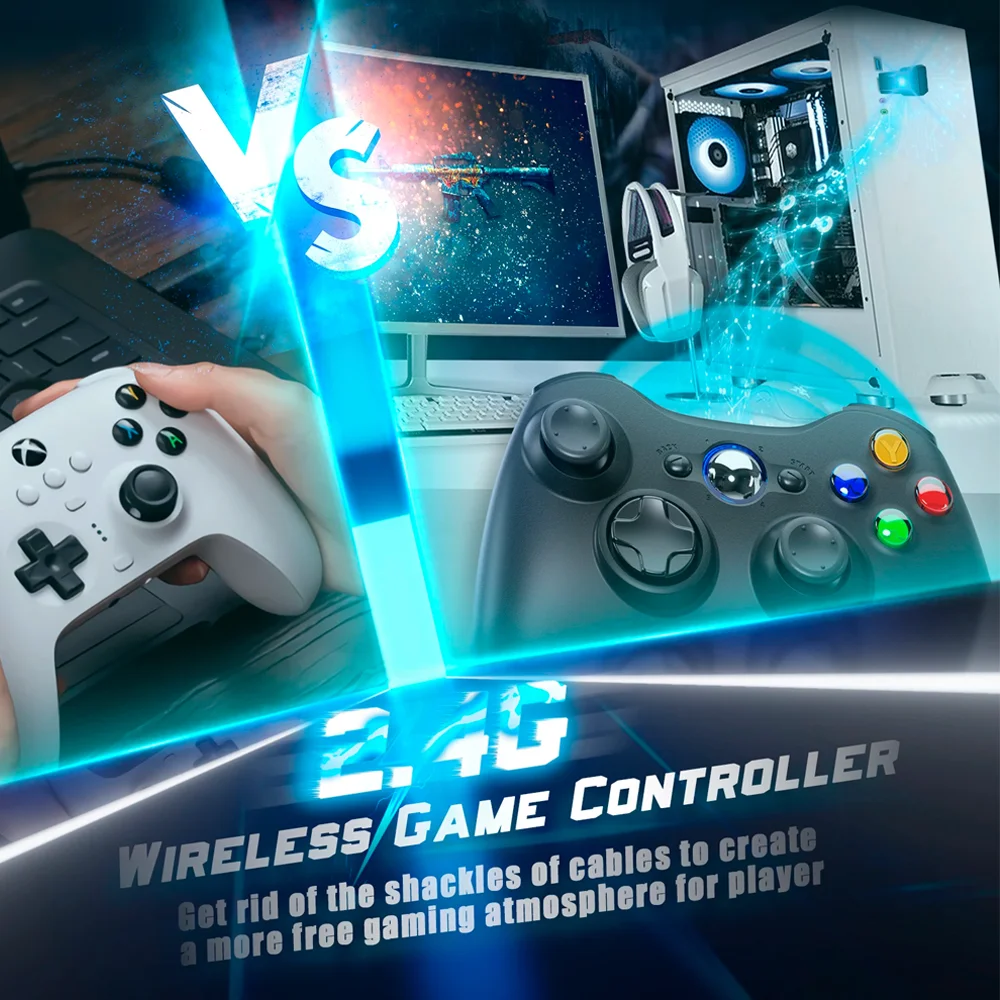 Controle Compatível Com XBOX 360 Sem Fio Joystick Wireless Controle Compatível Com XBOX 360 Sem Fio Joystick Wireless