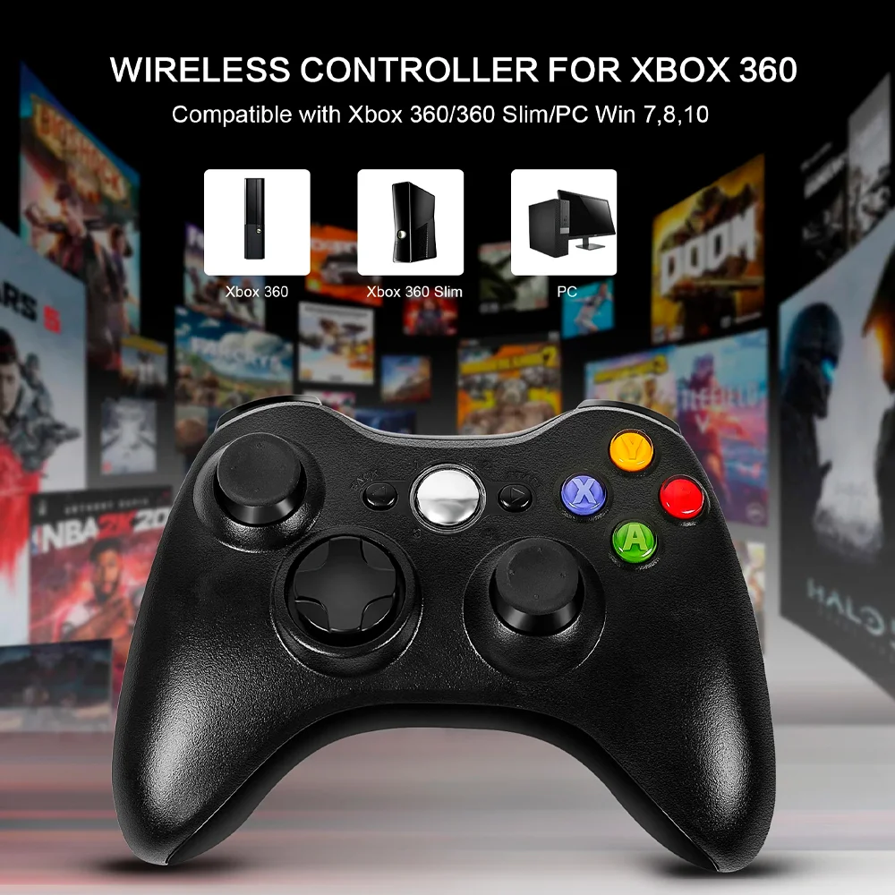 Controle Compatível Com XBOX 360 Sem Fio Joystick Wireless Controle Compatível Com XBOX 360 Sem Fio Joystick Wireless