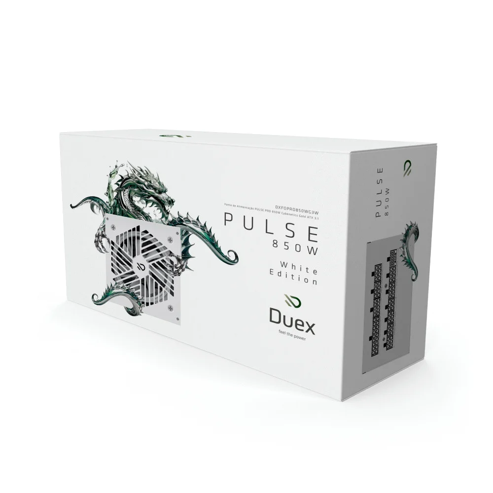 Fonte De Alimentação Duex Multi White 850w Cybenetics Gold Teclab Pfc Ativo Full Modular - Dxfopro850wg3w Fonte De Alimentação Duex Multi White 850w Cybenetics Gold Teclab Pfc Ativo Full Modular - Dxfopro850wg3w