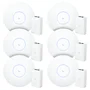 6 Roteadores Wi-fi 6 Access Point 3.0 Gbps + 6 Injetores Poe+ | 6 U6+ Ubiquiti Com 6 Fontes 48v 30w