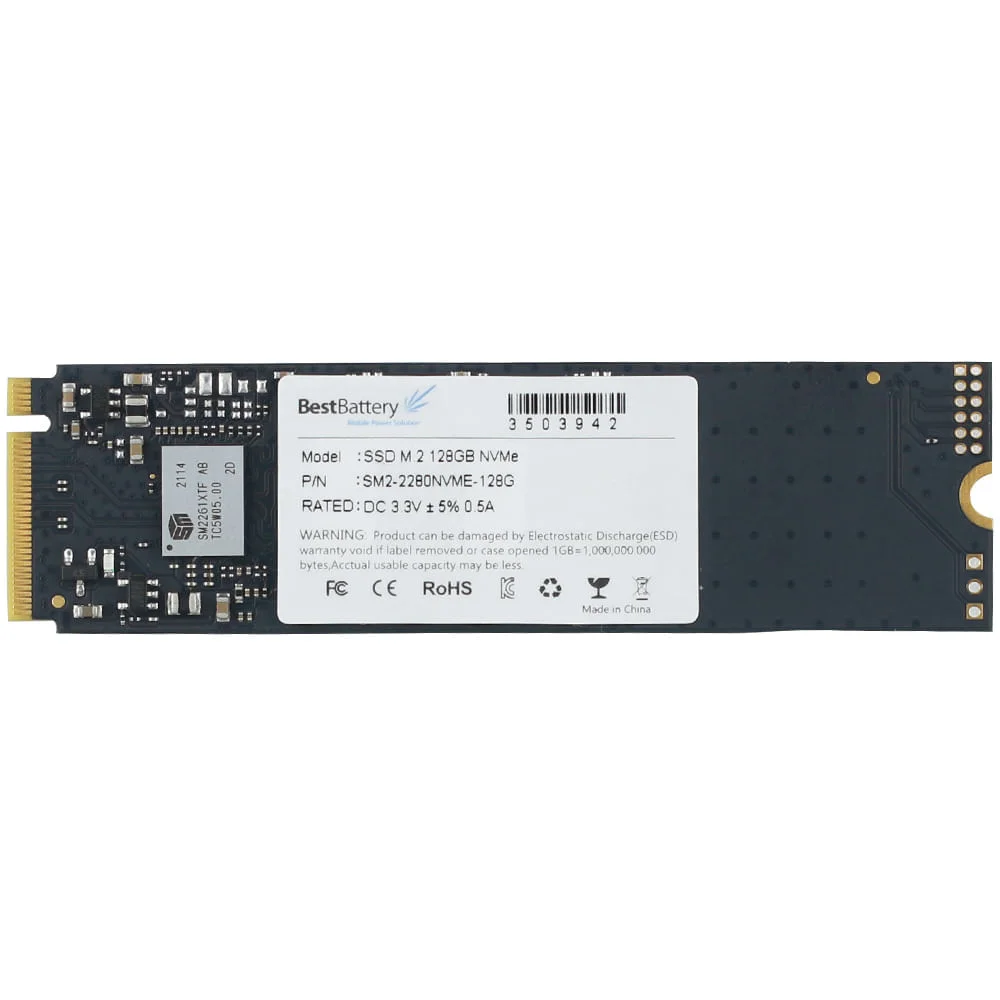 SSD Bestbattery 128GB M.2 Nvme PCie Gen3 1700mb/s Gravação
