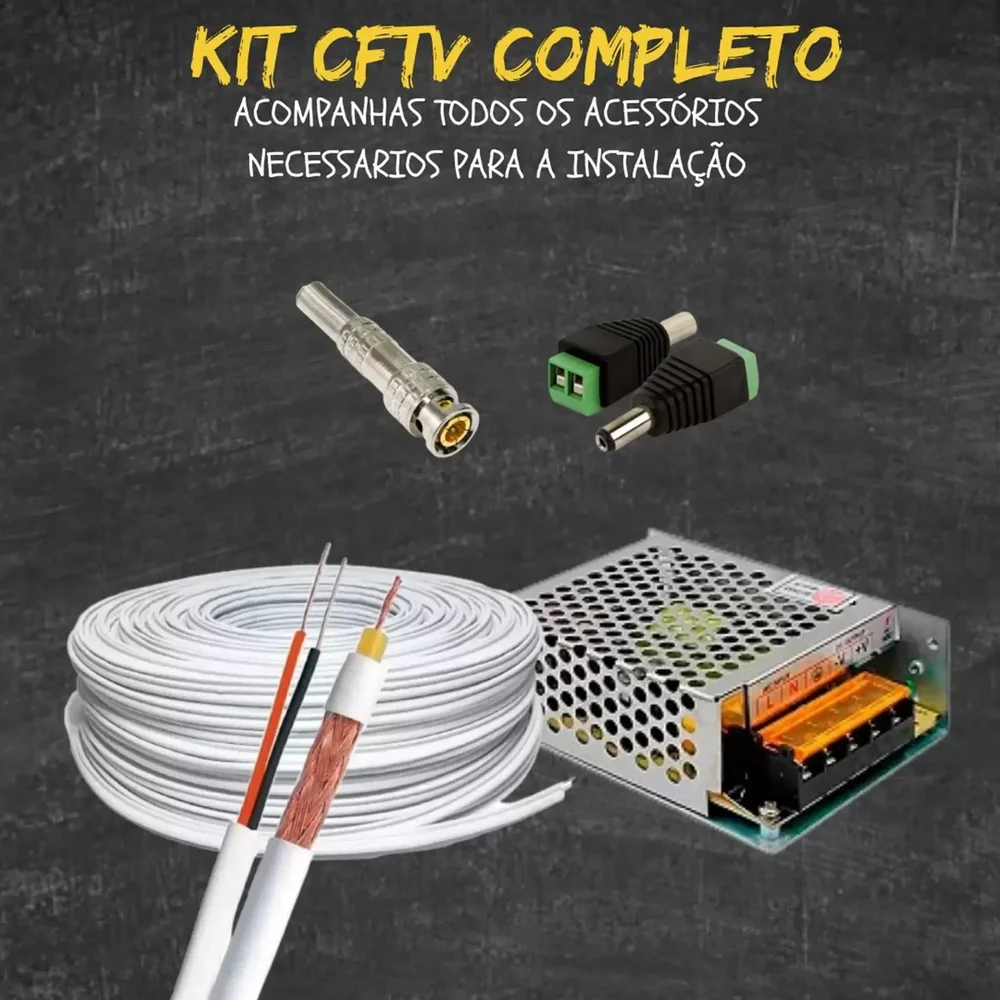 Kit 5 Câmeras Imagem Coloridas 1120b Full Color Intelbras Dvr Intelbras 08 Canais 1108-c Acompanha Hd 500gb.