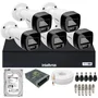 Kit Cftv 5 Câmeras Coloridas 1120b Full Color Intelbras Dvr Intelbras 08 Canais 1108-c Acompanha Hd 2TB.