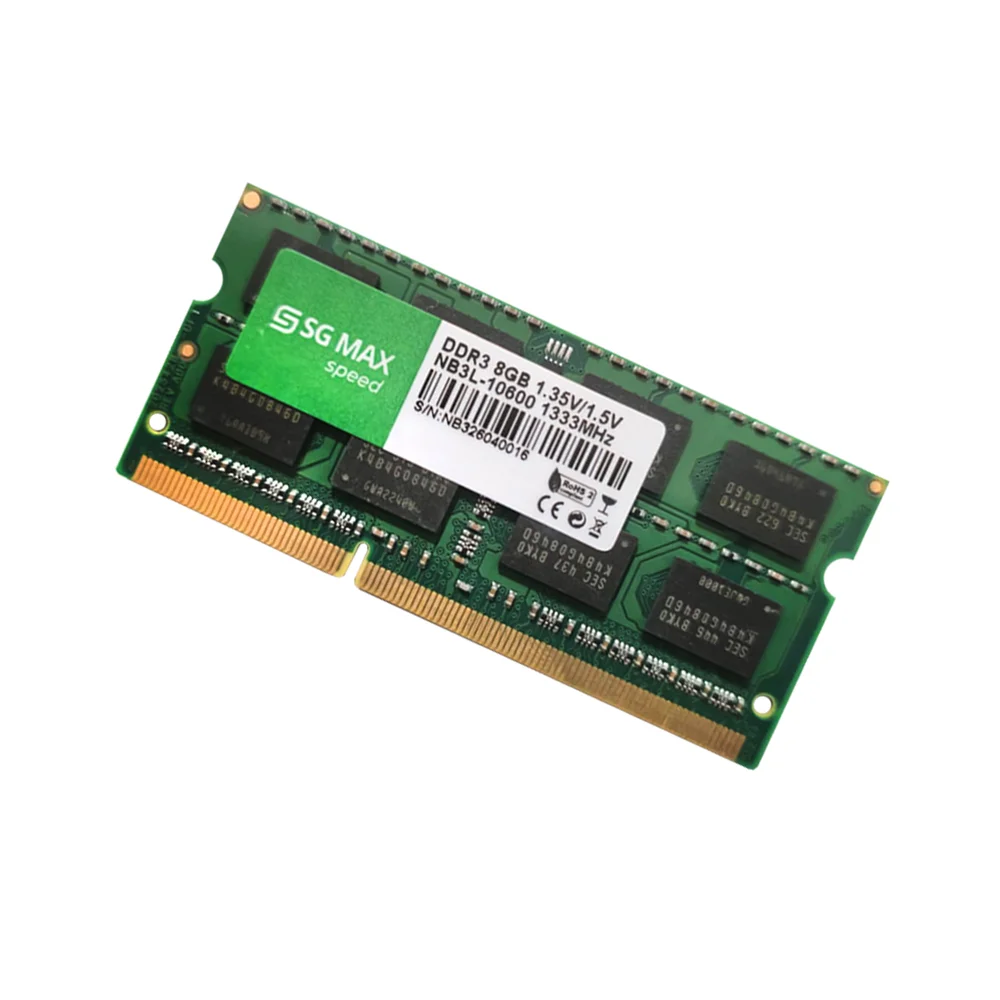 Memoria Notebook   8GB Ddr3l 1333 Cl 11 1.35v Soddim Sgm8gl1333cl11nb Sgmax