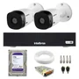 Kit 2 Câmeras Intelbras Vhl 1220 B G8 Bullet Full Hd 1080p Infra 20m Ip66 + Dvr Mhdx 1104-c + Hd 1TB