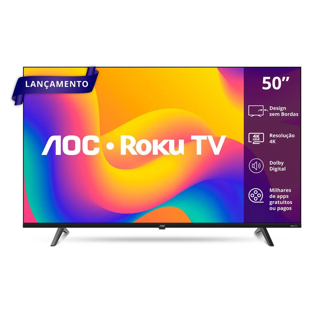 Smart Tv Aoc 50 "", DLED, 4k, Roku Tv - 50u7045/78g - view 3