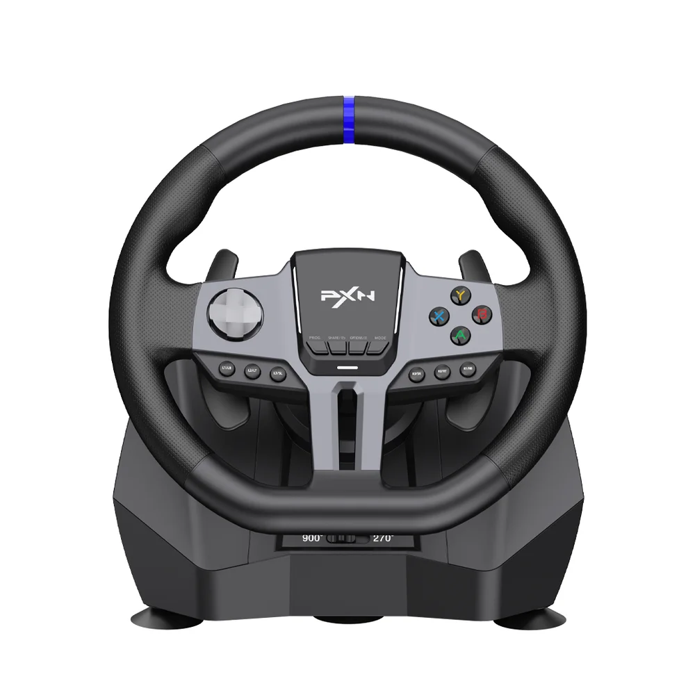 Kit Volante Gamer Pxn V9 Gen2 Com Pedais Câmbio Manual  900° Vibração Compatível PC - view 4