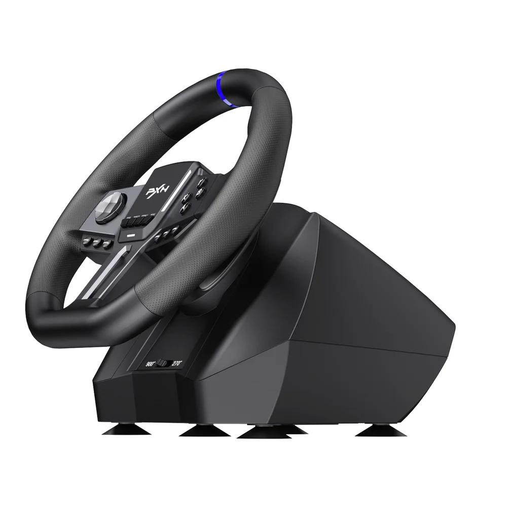 Kit Volante Gamer Pxn V9 Gen2 Com Pedais Câmbio Manual  900° Vibração Compatível PC - view 5