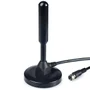 Antena Digital Amplificada Hdtv/uhf/vhf Interna E Externa 5 Metros Base Imã Prova D'água