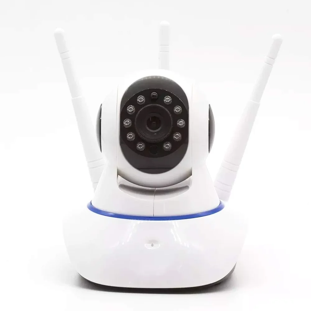 Câmera Ip 3 Antenas Wifi Wireless 3ª Geração Visão Noturna