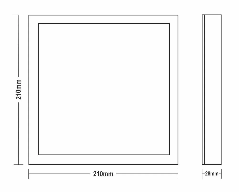 Luminaria Sobrepor Quadrada LED 18w 4000k Autovolt Taschibra Luminaria Sobrepor Quadrada LED 18w 4000k Autovolt Taschibra