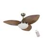 Ventilador De Teto Dormamu Bronze 3 Pás Rádica Imbuia 127v Com Controle