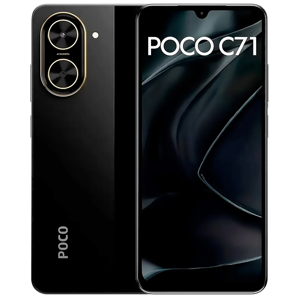 "Celular Xiaomi Poco C71 128GB 4gb Ram De 6.88"" 32mp 8mp - Preto (global)"