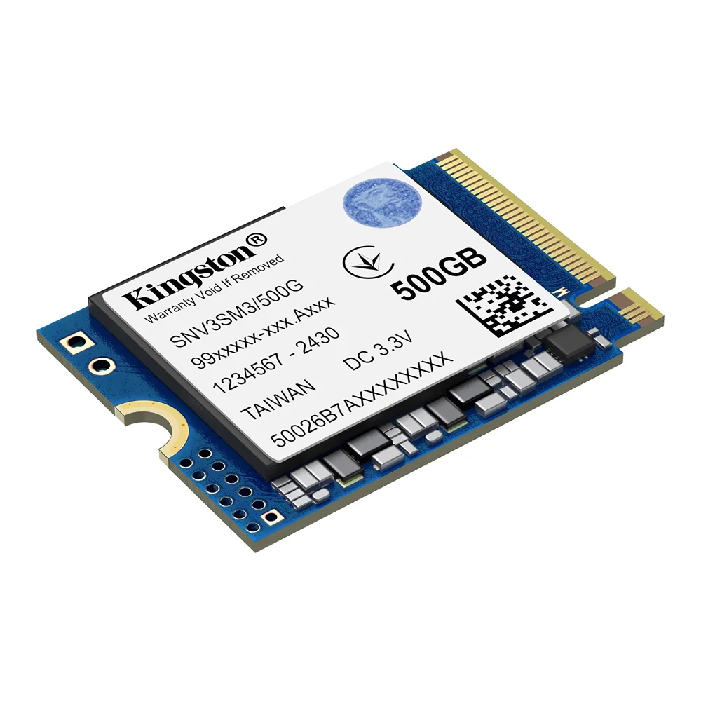 SSD Mini Kingston Nv3, 500gb, M.2 Nvme, 2230, PCie 4.0, Leitura 5000mbs E Gravação 3000mbs, Snv3sm3/ SSD Mini Kingston Nv3, 500gb, M.2 Nvme, 2230, PCie 4.0, Leitura 5000mbs E Gravação 3000mbs, Snv3sm3/