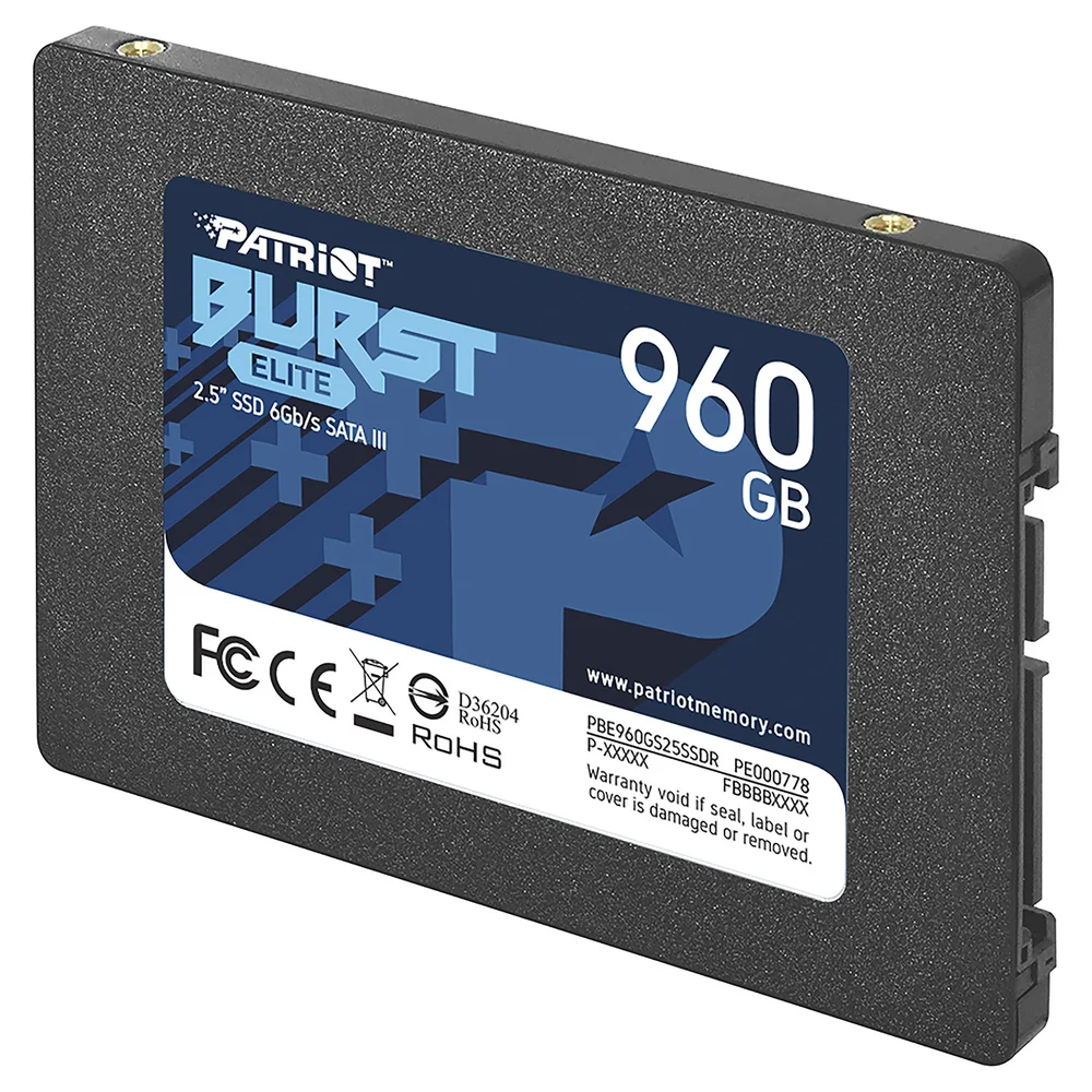 SSD Patriot Burst Elite 960gb, Sata Iii 6gb/s, 2.5" - Pbe960gs25ssdr SSD Patriot Burst Elite 960gb, Sata Iii 6gb/s, 2.5" - Pbe960gs25ssdr