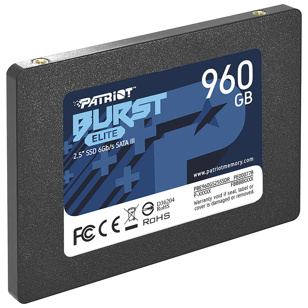 SSD Patriot Burst Elite 960gb, Sata Iii 6gb/s, 2.5" - Pbe960gs25ssdr SSD Patriot Burst Elite 960gb, Sata Iii 6gb/s, 2.5" - Pbe960gs25ssdr