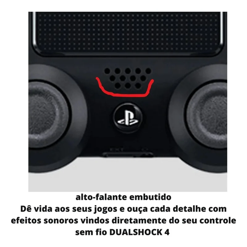 Controle Ps4 Play 4   Preto Dualshock Ps4 Sem Fio Preto