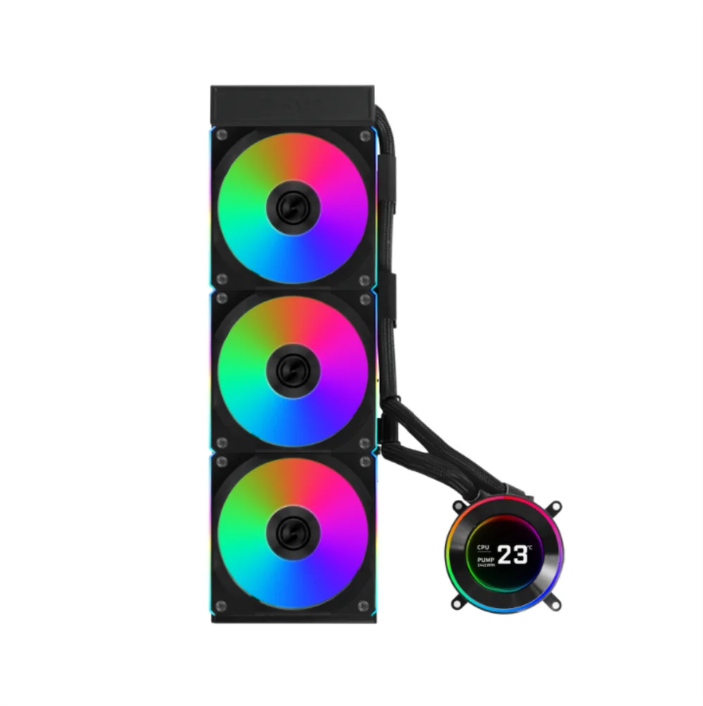 Water Cooler 360mm Lian Li Hydroshift Ii Lcd-c 360cl, Display Lcd, Black - Ghs2lcd36rb