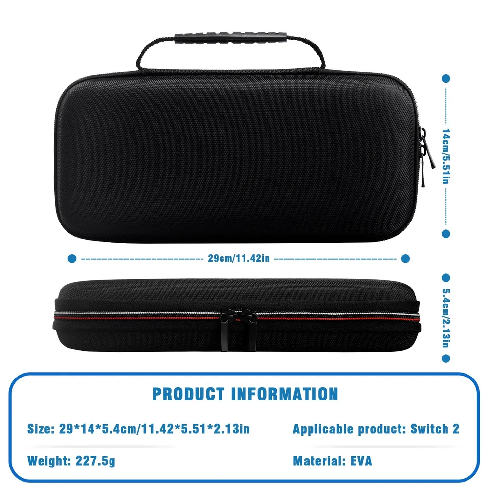 Case Nintendo Switch 2 Estojo Rígido Com Alça + Película