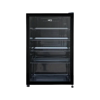 Frigobar Expositor Vertical Hq Vidro Duplo 130 Litros Preto Hq-130fbpvl - 220v