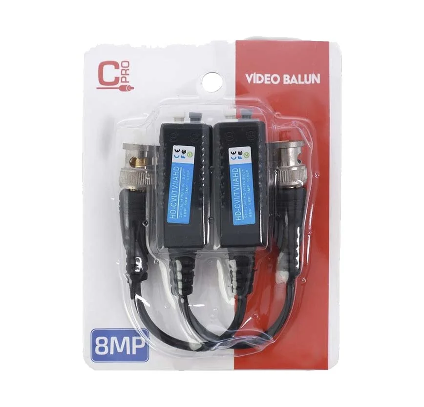 Par Video Balun Para Camera Cftv Passivo Hd Hibrido 8mp Par Video Balun Para Camera Cftv Passivo Hd Hibrido 8mp