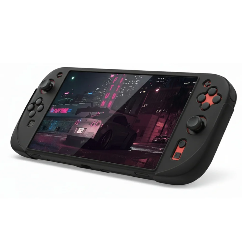 Capa De Silicone Antiderrapante Case Protetora Anti Poeira Para Nintendo Switch 2 (preto)