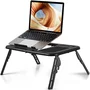 Mesa para Notebook com Cooler Dobrável e Portátil | Mesa Ergonômica Ajustável mesa para notebook com cooler Mesa Notebook Cooler Forte Suporte Home Office Base