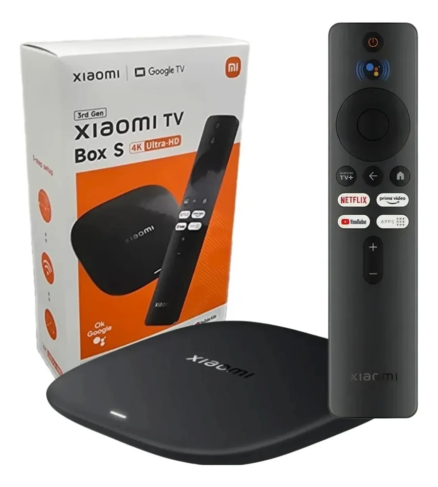 Xiaomi Tv Box S 4k Ultra Hd (3ª Geração) Mdz-32-aa 2gb, Ram 32gb, Memória, Wi-fi 6, Dolby Vision/atmos, Hdr10+, Dts-x, Preto