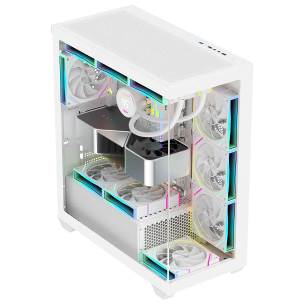 Gabinete Gamer Aquário K-mex Torre Branca Cg-w6dy, Frontal E Lateral Em Vidro Temperado, Atx, Usb 3.0, Branco - Cgw6dyrh002cb0x Gabinete Gamer Aquário K-mex Torre Branca Cg-w6dy, Frontal E Lateral Em Vidro Temperado, Atx, Usb 3.0, Branco - Cgw6dyrh002cb0x