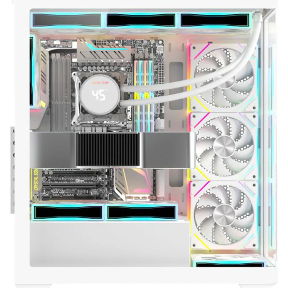 Gabinete Gamer Aquário K-mex Torre Branca Cg-w6dy, Frontal E Lateral Em Vidro Temperado, Atx, Usb 3.0, Branco - Cgw6dyrh002cb0x Gabinete Gamer Aquário K-mex Torre Branca Cg-w6dy, Frontal E Lateral Em Vidro Temperado, Atx, Usb 3.0, Branco - Cgw6dyrh002cb0x