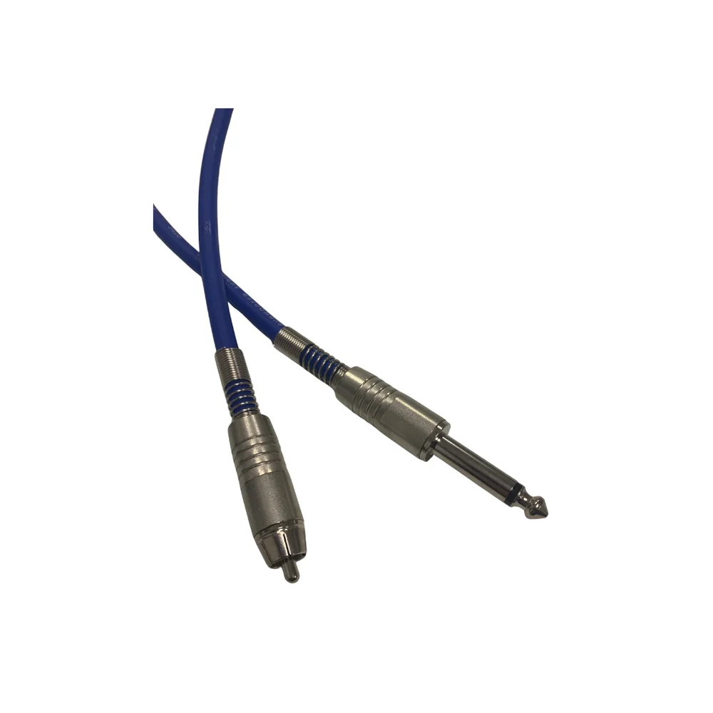 Cabo De Subwoofer P10 X Rca Blindagem Dupla Ofhc 50 Ohms - 5 Metros