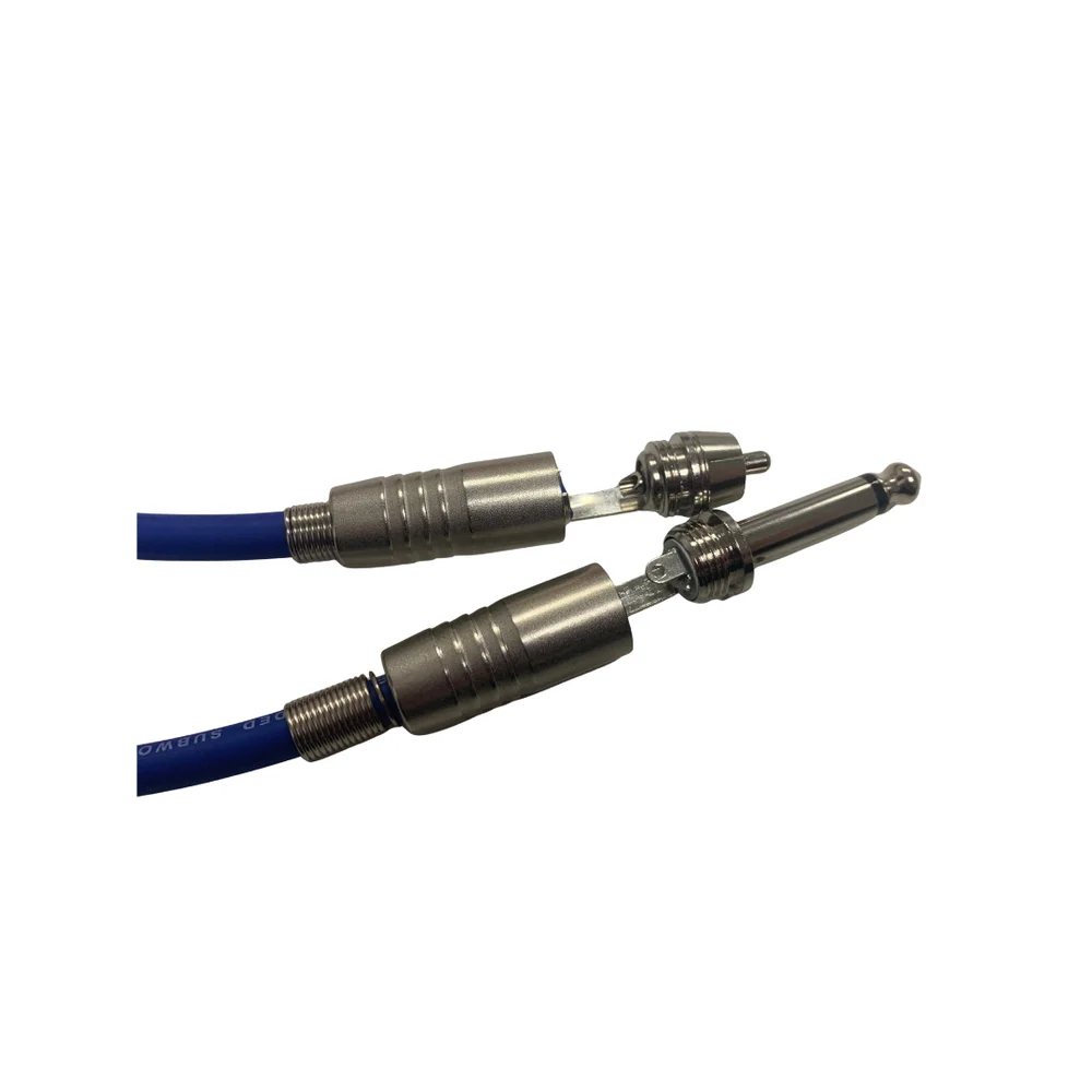 Cabo De Subwoofer P10 X Rca Blindagem Dupla Ofhc 50 Ohms - 5 Metros