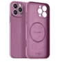 Capa Capinha Protetora de Silicone com Interior em Microfibra Compatível com Magsafe para o iPhone 16 Pro - Cor: Violeta