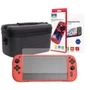 Bag Maleta Transporte Mala De Viagem + Case De Silicone Protetora + Película Vidro Para Switch 2 (vermelho)