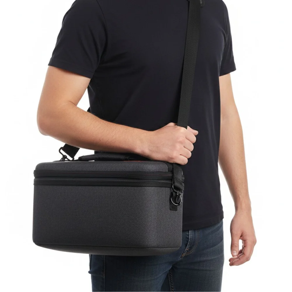 Bag Maleta Transporte Mala De Viagem + Case De Silicone Protetora + Película Vidro Para Switch 2 (vermelho)