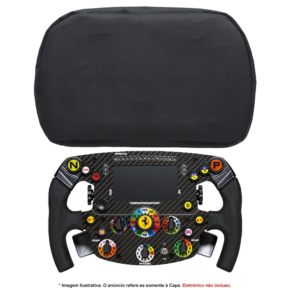 Capa Protetora Qualicapas P/ Add-On / Volante F1 Retangular Logitech Thrustmaster Fanatec Moza Racing Simulador Até 28cm De Diâmetro Capa Protetora Qualicapas P/ Add-On / Volante F1 Retangular Logitech Thrustmaster Fanatec Moza Racing Simulador Até 28cm De Diâmetro