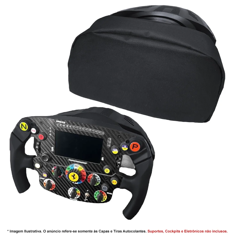 Capa Protetora Qualicapas P/ Add-On / Volante F1 Retangular Logitech Thrustmaster Fanatec Moza Racing Simulador Até 28cm De Diâmetro Capa Protetora Qualicapas P/ Add-On / Volante F1 Retangular Logitech Thrustmaster Fanatec Moza Racing Simulador Até 28cm De Diâmetro