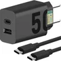 Carregador Super Turbo 50w Ultra Rápido Tipo C E Usb Com Carregamento Rápido + Cabo Tipo C Compatível Com Todos Aparelhos Type C
